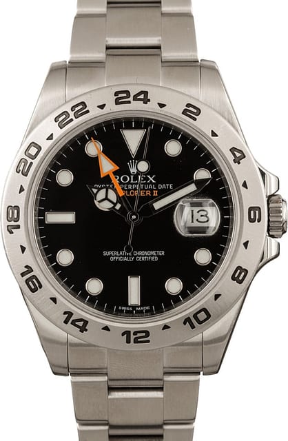 Pre-Owned Rolex Explorer II Ref 216570 Orange GMT Hand