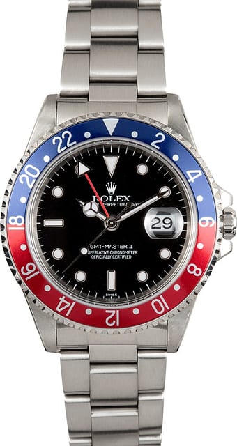 Rolex GMT II Pepsi Bezel 16710 Steel