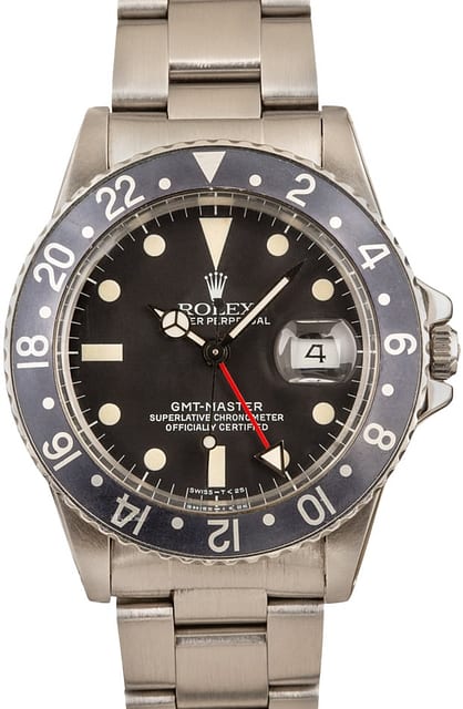 Pre-Owned Pepsi Rolex GMT-Master 16750 "Grey Bezel"