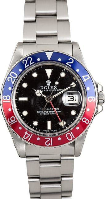 Vintage Rolex GMT-Master II Pepsi Bezel Model 16750tt