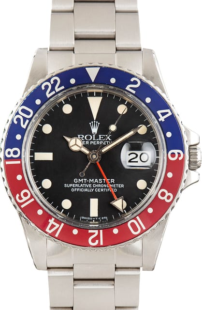 Vintage Rolex GMT-Master Ref 16750 Pepsi Bezel