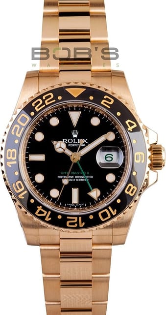 Mens Rolex 18K GMT MASTER 116718