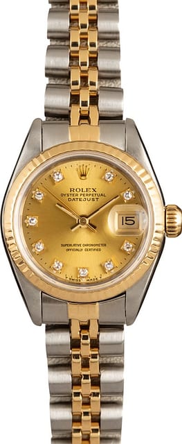 Authentic Rolex Lady Datejust 69173 Diamond Dial