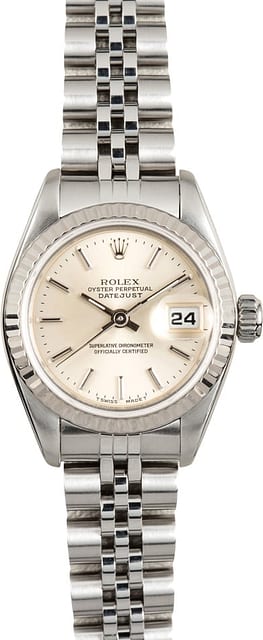 Rolex Ladies Datejust 69174 White Gold Bezel