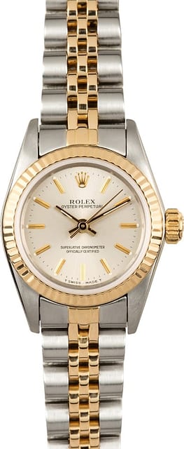 Rolex Ladies Oyster Perpetual 67193 Silver Dial