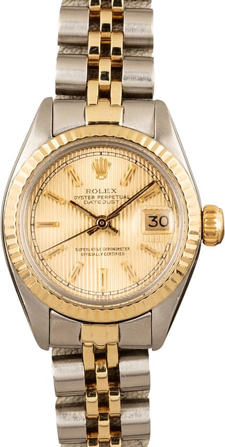 Used Rolex Datejust 6917 Champagne Dial Two Tone Jubilee