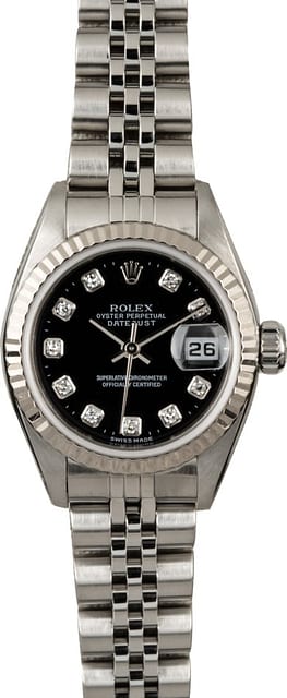 Rolex Ladies Datejust 79174 Black Diamond Dial