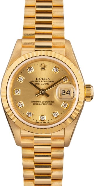 Pre-Owned Rolex President 79178 Champagne Roman Dial