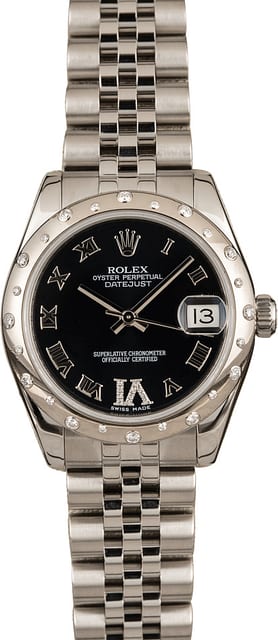 Pre Owned Rolex Mid-size Datejust 178344 Diamonds