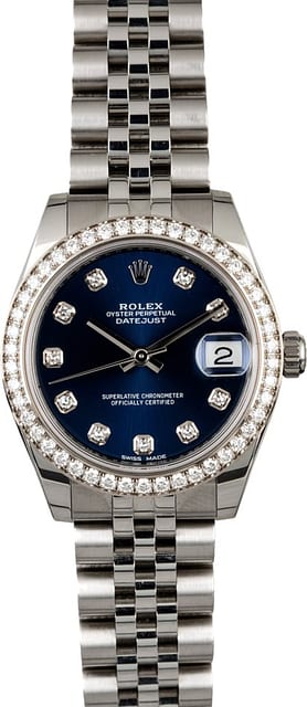 Mid-Size Rolex Datejust 178384 Diamonds