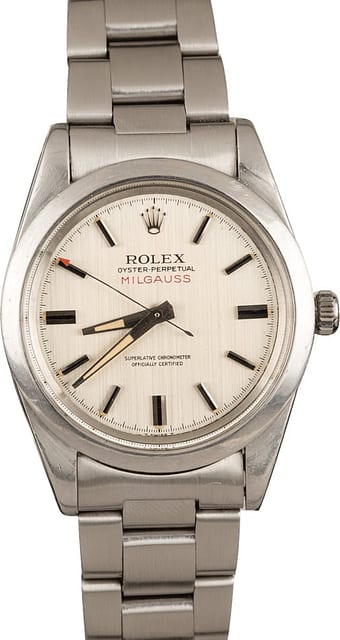 Vintage 1979 Rolex Milgauss 1019 Silver Dial