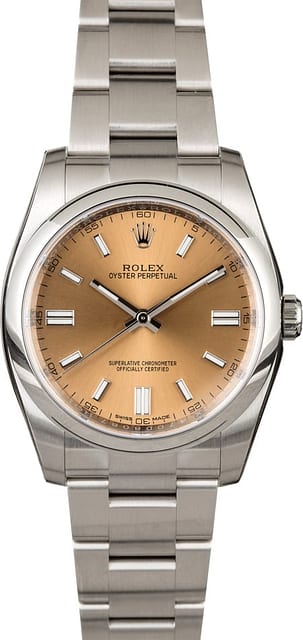 Unworn Rolex Oyster Perpetual 116000 White Grape Dial