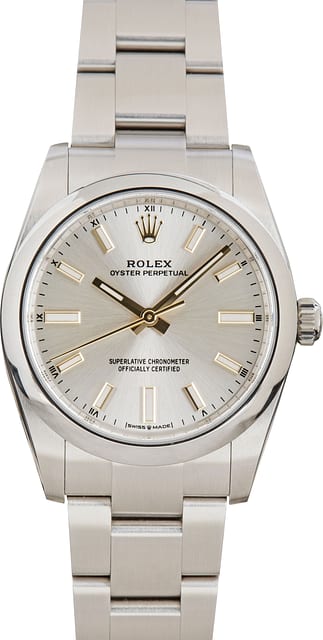 Rolex Oyster Perpetual 34 124200 Silver Dial