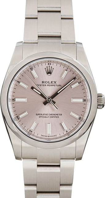 Rolex Oyster Perpetual 34 Ref 124200 Pink Dial