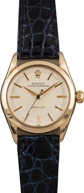 Vintage Rolex Oyster SpeedKing 6418 Silver Index Dial