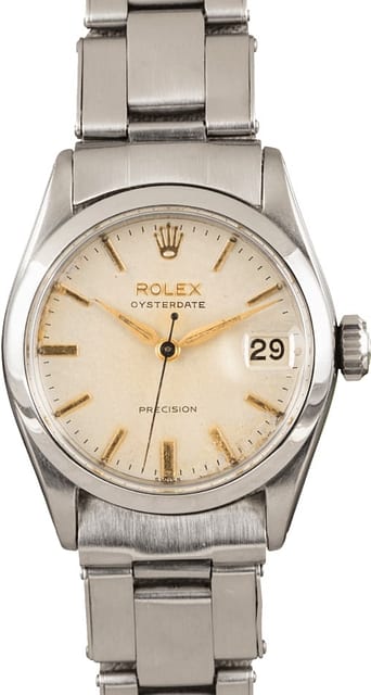 Pre-Owned Rolex OysterDate 6646 Silver Dial