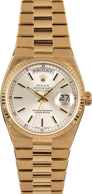 Rolex OysterQuartz 19018 Yellow Gold Day-Date