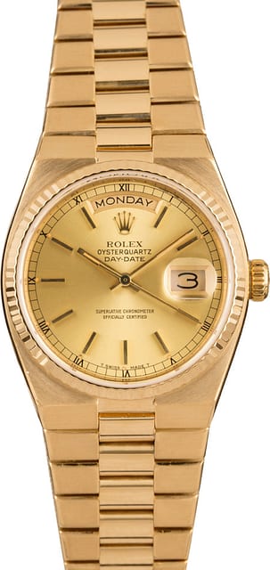 Rolex OysterQuartz 19018 Day-Date Integral Band
