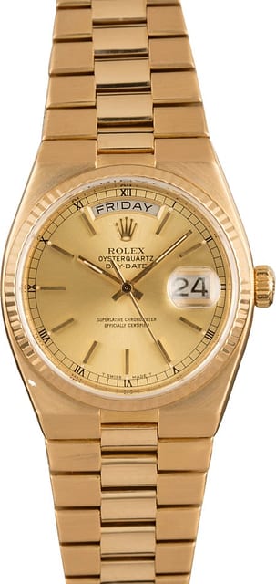 Used Rolex OysterQuartz DayDate 19018 Integral Bracelet