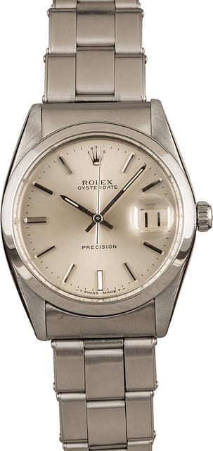 Pre Owned Rolex Oysterdate 6694 Silver Index T