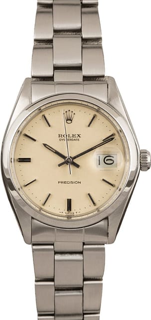 Vintage Rolex OysterDate 6694 Ivory Index Dial