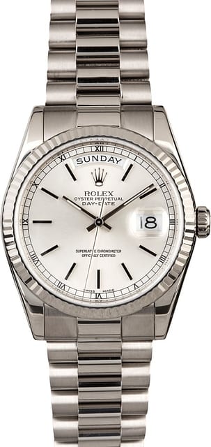 Rolex Day-Date 118239 White Gold President Band