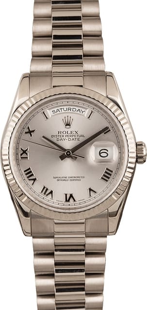 Pre Owned Rolex President 118239 Roman Dial