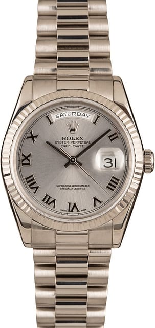 Pre-Owned Rolex President 118239 White Roman Dial