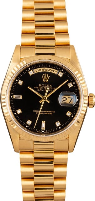 Rolex 18238 18K Yellow Gold Day-Date
