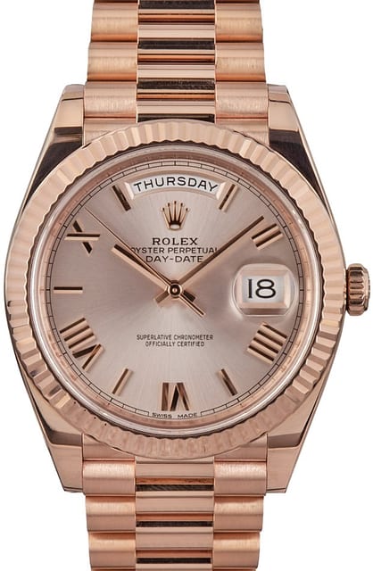 Pre-Owned Rolex President 228235 Everose Gold