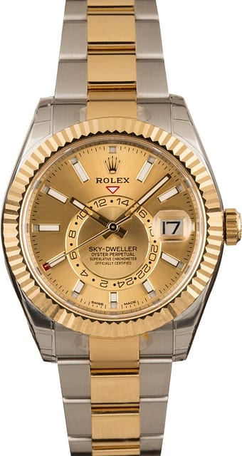 Unworn Rolex Sky-Dweller 326933 Champagne Dial