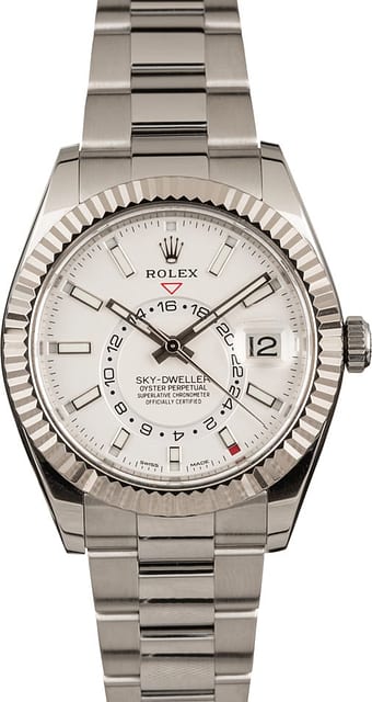 Pre-Owned Rolex Sky-Dweller 326934 White Dial