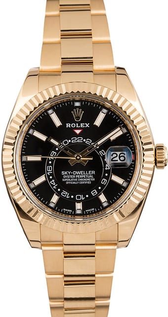 Pre Owned Rolex Sky-Dweller 326938 Black Dial