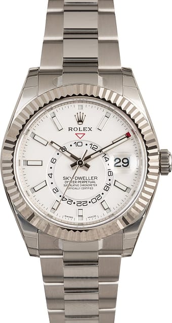 Unworn Rolex Sky-Dweller 326934 White Index Dial
