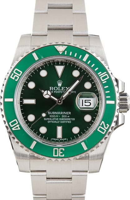 Pre Owned Rolex Submariner 116610LV Ceramic 'Hulk'