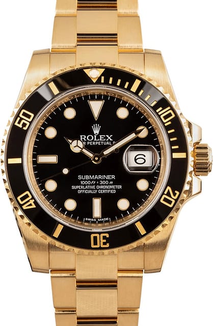 Used Rolex Submariner 18k Gold 116618