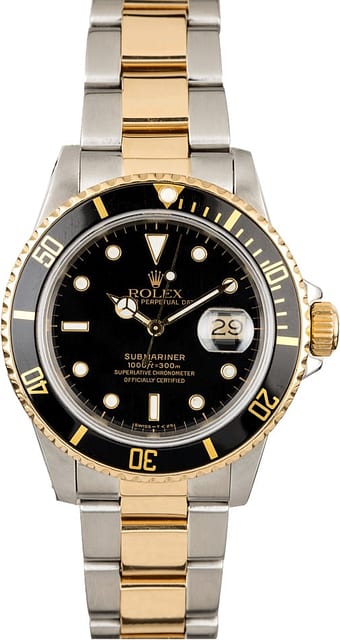 Pre-Owned Rolex Submariner 16803 Black Dial