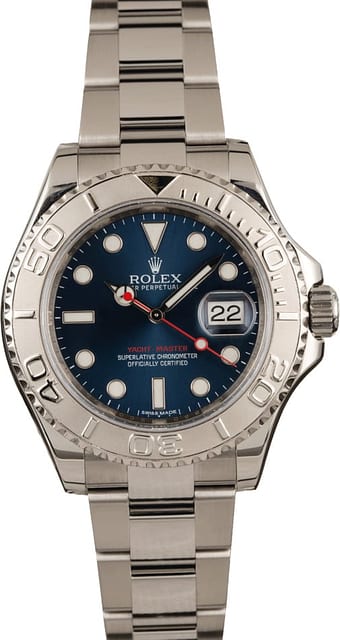 Pre-Owned 40MM Rolex Yacht-Master 116622 Blue Dial