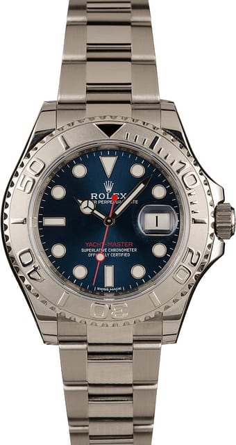 Used 40MM Rolex Yacht-Master 116622 Blue Dial