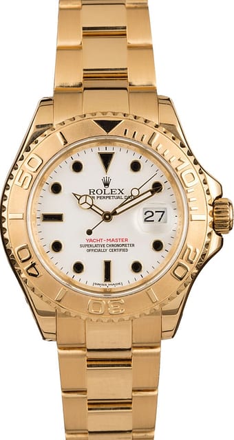 Pre Owned Rolex Yachtmaster 16628 18K Yellow Gold