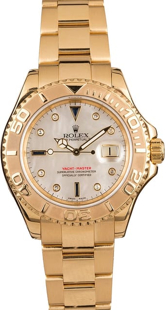 Rolex Yacht-Master 16628 Mother of Pearl Serti Dial