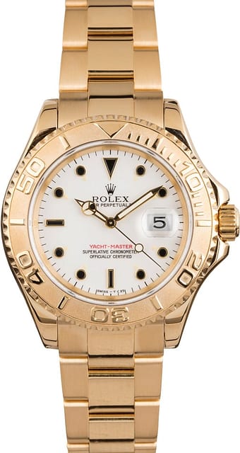 Pre Owned Rolex Yachtmaster Yellow Gold 16628