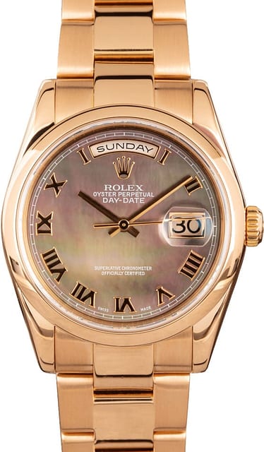 Rose Gold Rolex Day Date 118205