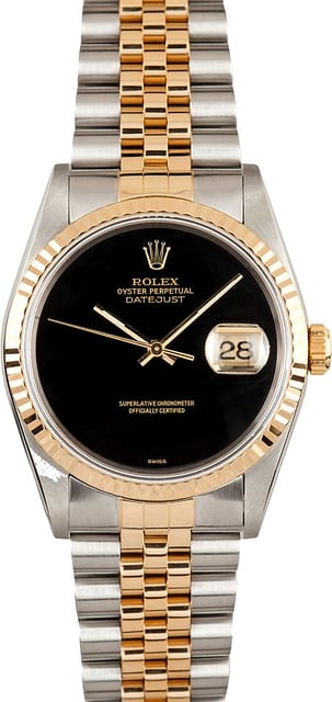 Men's Rolex DateJust Jubilee Onyx Dial 16233