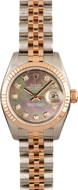 Pre-Owned Rolex Lady-Datejust 179171 Everose