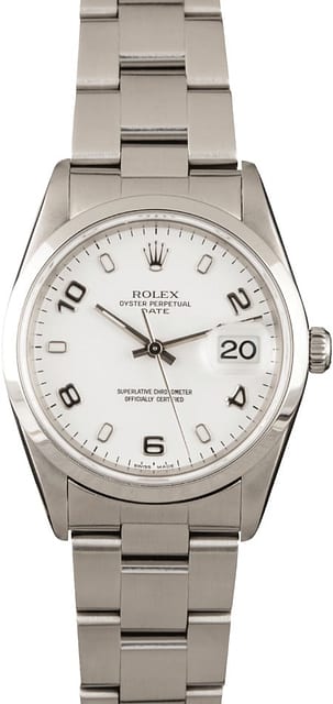 Pre-Owned Rolex Men's Stainless Steel Perpetual Date 15200