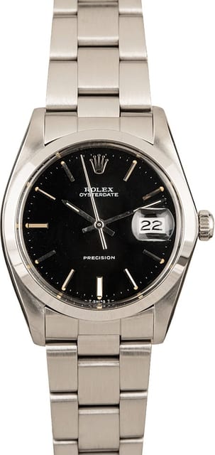 Vintage Rolex Oyster Date 6694 Black Dial