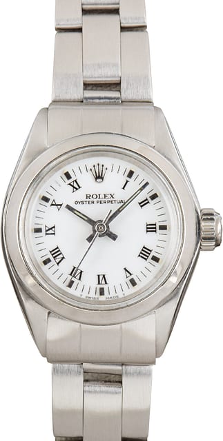 Lady Rolex Oyster Perpetual 6618 White Dial