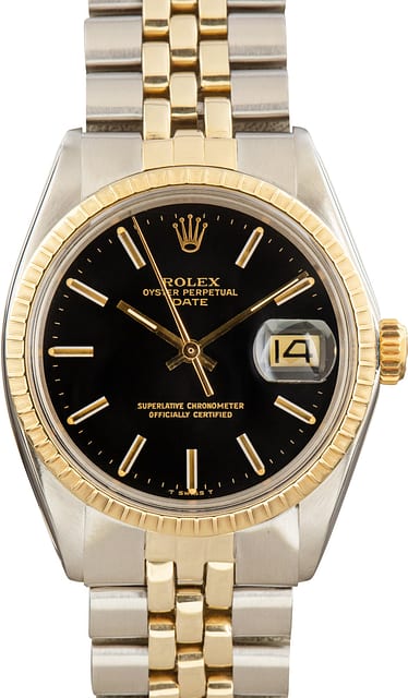 Pre-Owned Rolex Date ref 1505 Black Dial