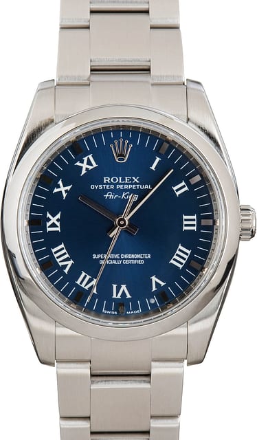 Rolex Air King 114200 Blue Roman Dial